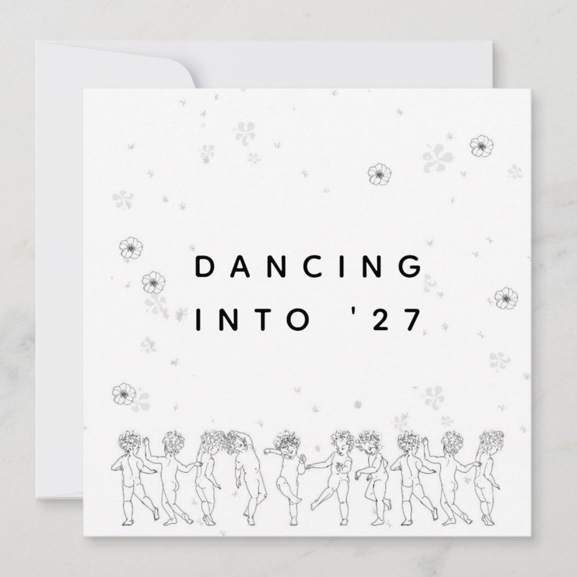 Happy New Year Handdrawn Dancing Queen Invitation — Runny Marmalade on Zazzle