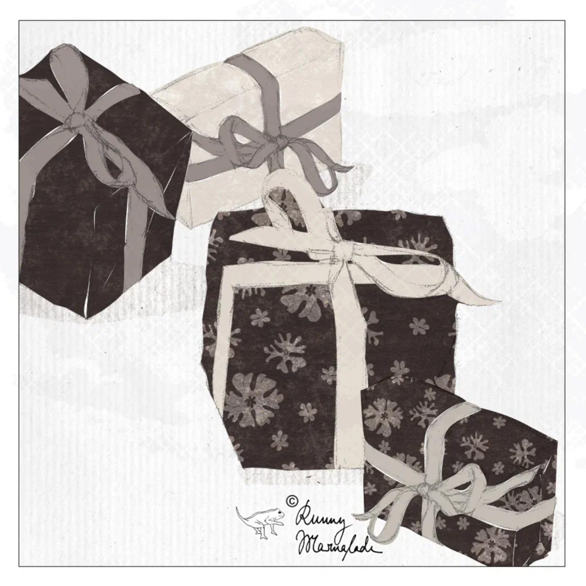 Rustic Charcoal Beige Vintage Snowflake Wrapping Paper — Runny Marmalade on Zazzle