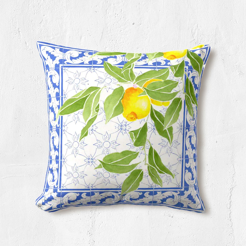 Summer Lemon on Portuguese Blue and White Azulejo — Runny Marmalade on Zazzle