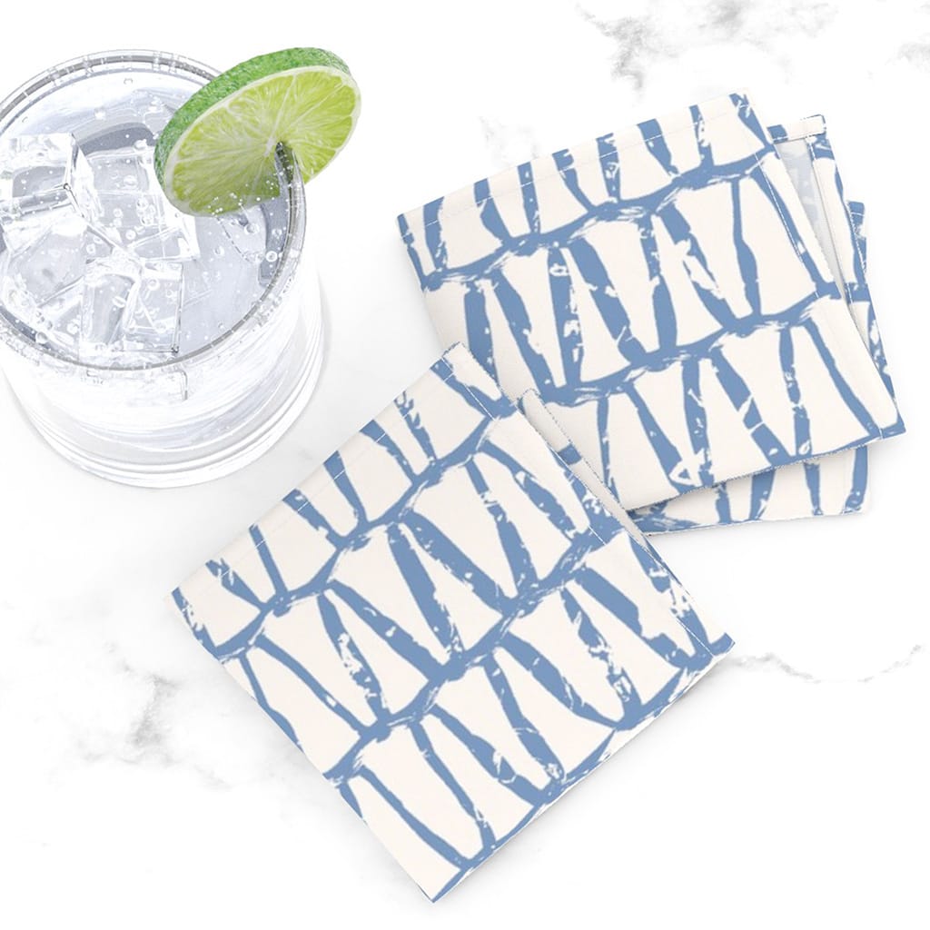 Tactile Bone Beige Coastal Faux Knit Napkins — Runny Marmalade on Spoonflower